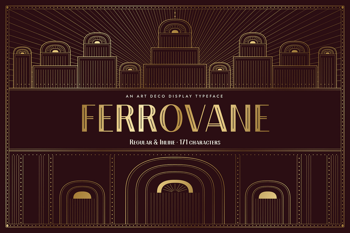 Ferrovane Font: Art Deco Headline, a Serif Font by Build Interactive (Photo 8 of 8)