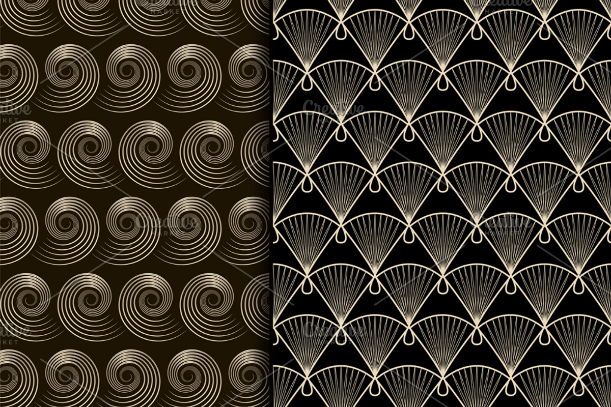 Patterns modern backgrounds Art Deco, a Pattern Graphic by Futurel (Photo 2 of 3)