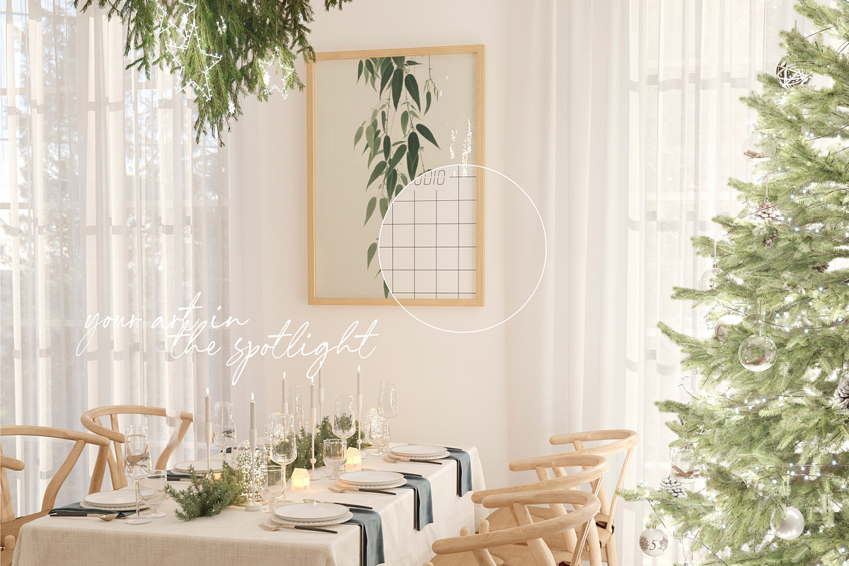 CHRISTMAS DINNER | frame mockup set, a Household Mockup by yuliyuri.studio (Photo 6 of 12)