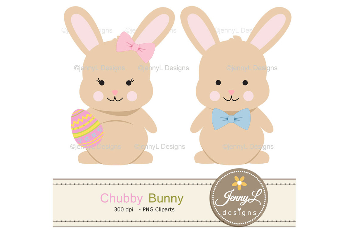 Easter Bunny Digital Paper & Clipart, a Pattern Graphic by JennyL Designs (Photo 4 of 7)