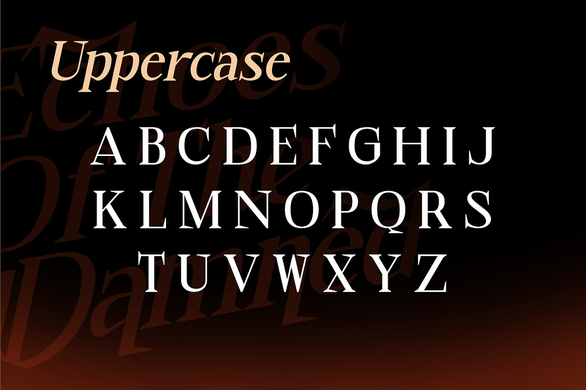Bonemerch - Modern Gothic Serif Font, a Serif Font by Rishsketch (Photo 8 of 13)