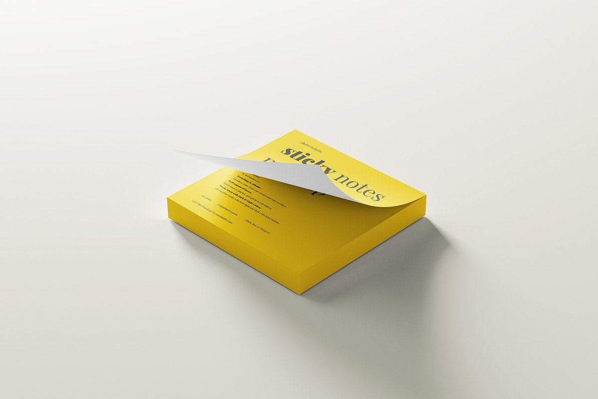 Sticky Note Mockups, a Household Mockup by MockupFree.Net (Photo 7 of 9)