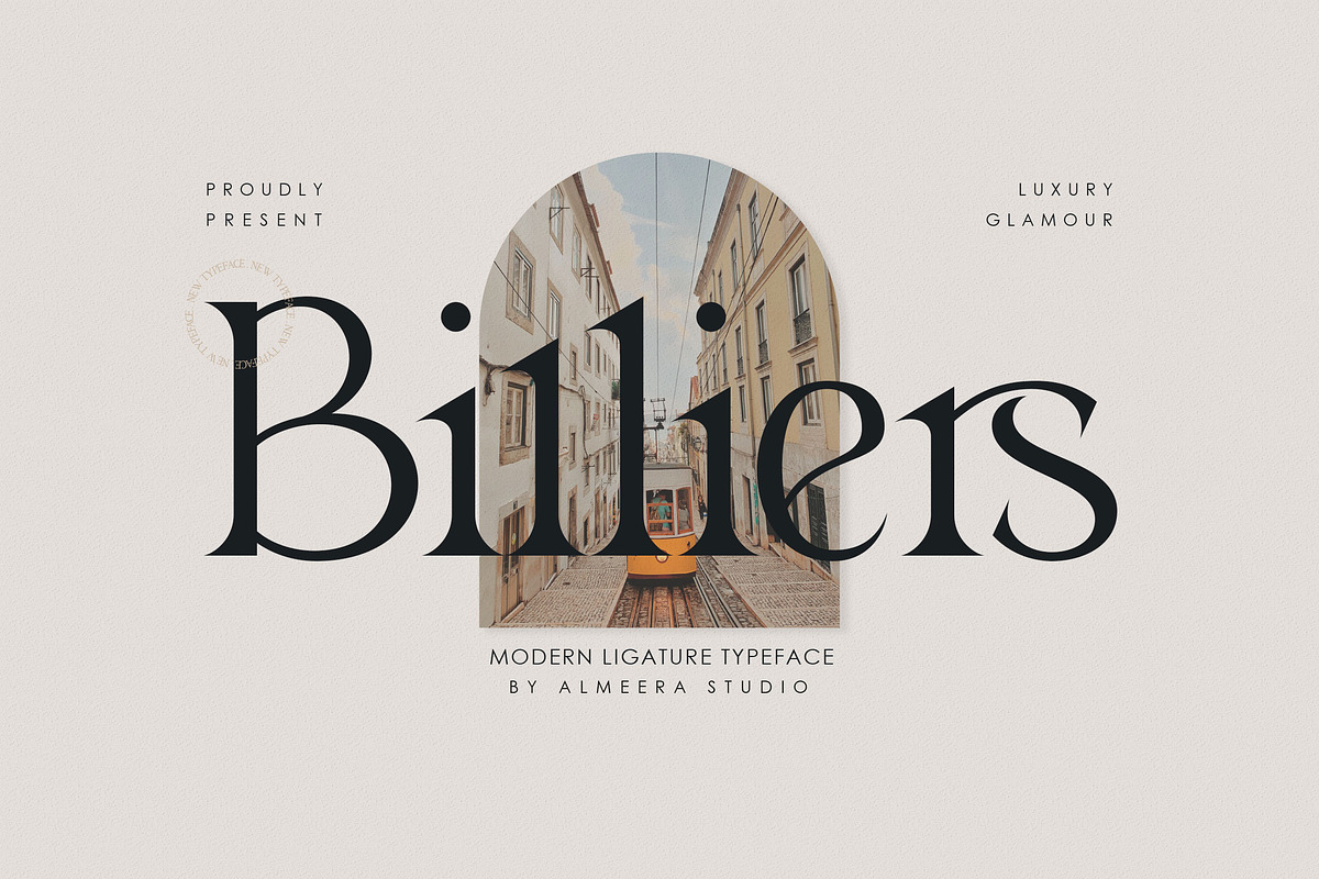 Billiers | Modern Ligature Typeface, a Serif Font by Almeera Std (Photo 1 of 12)