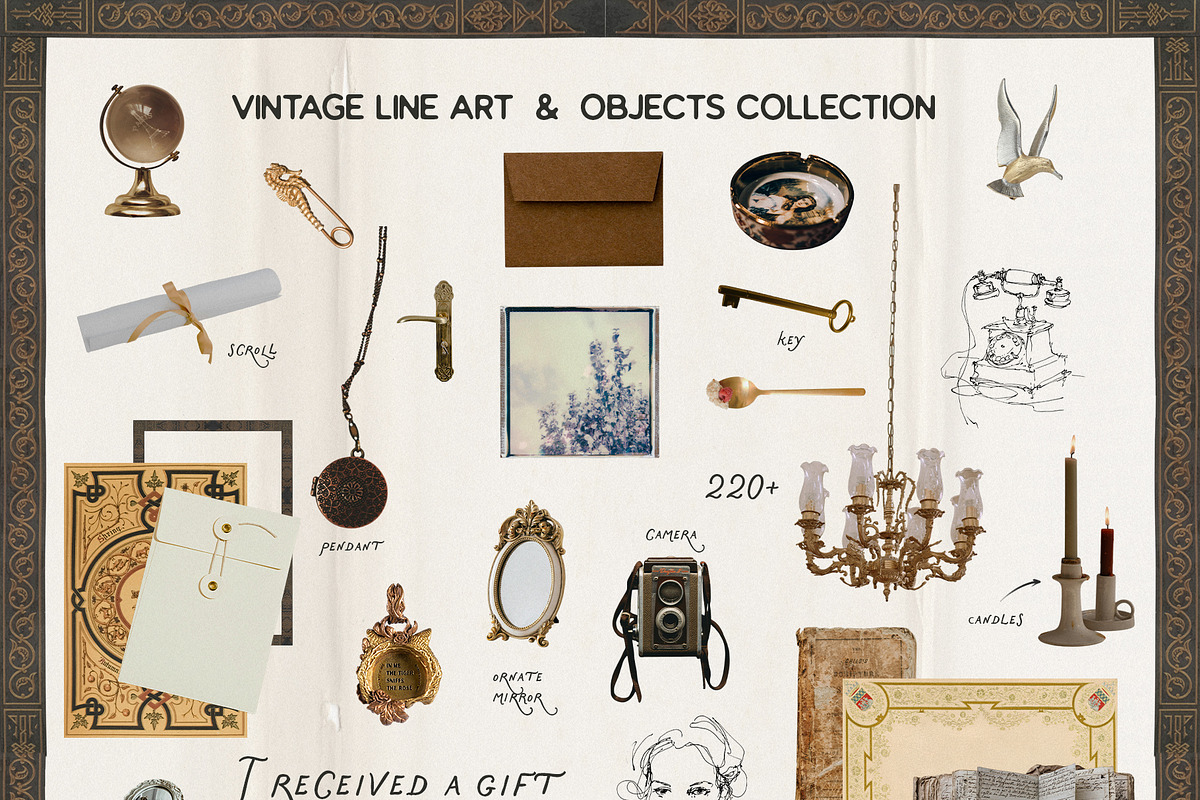 Vintage Objects & Line Art, an Object Graphic by Purple (Photo 18 of 18)