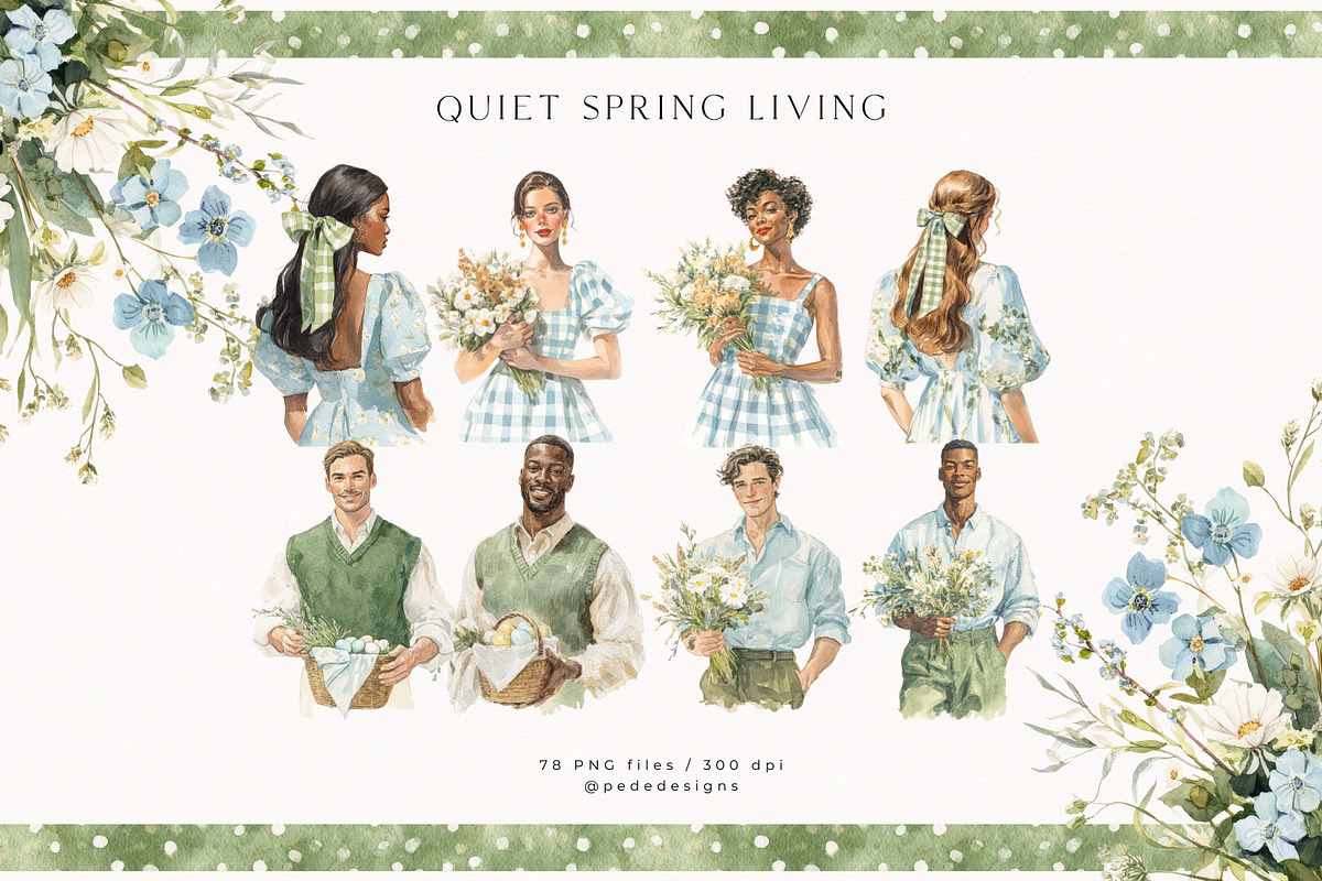 Quite Spring Living Collection, a Seasonal Illustration by PeDe Designs (Photo 3 of 27)