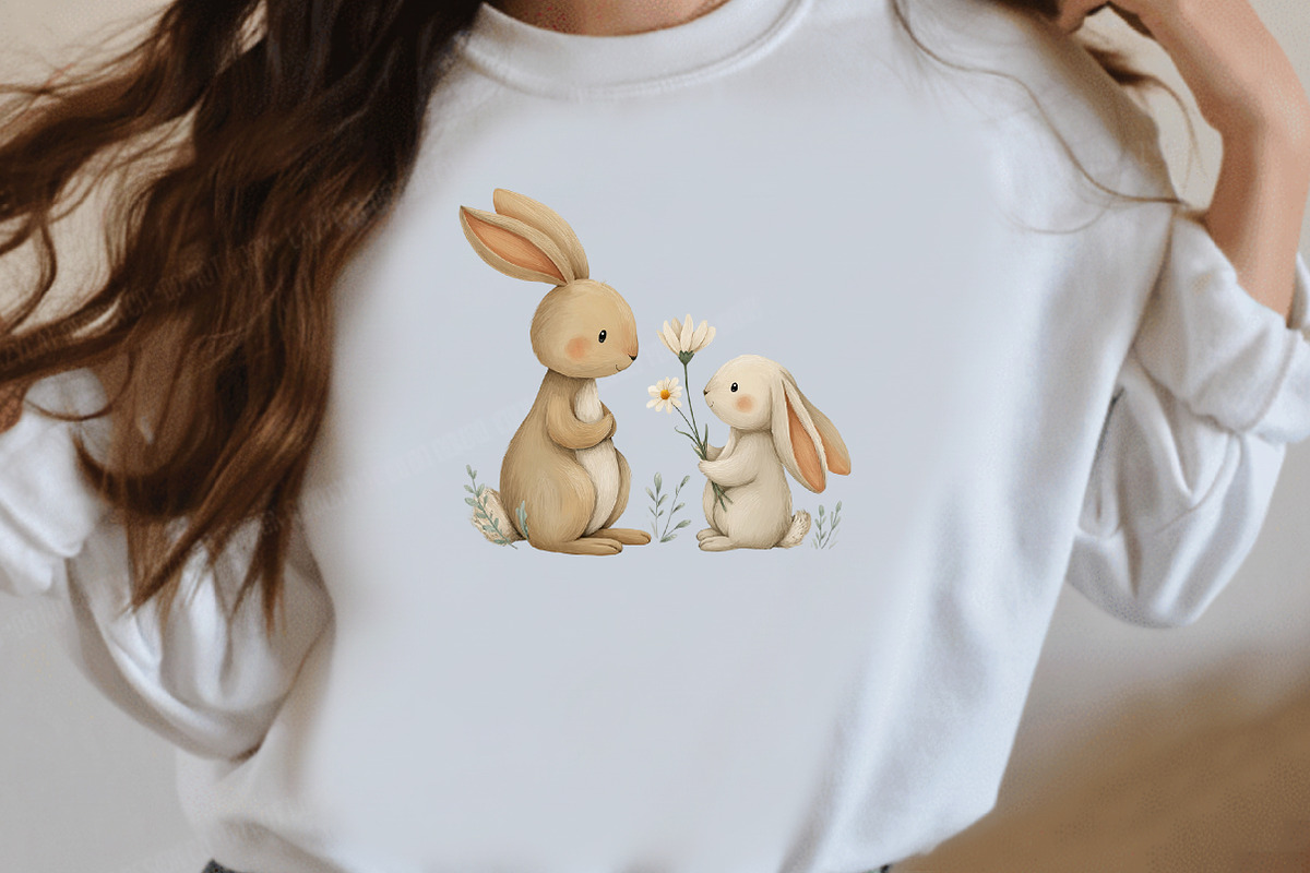 Bunny Mother's Day bunny Clipart, an Illustration by Designworld (Photo 7 of 8)
