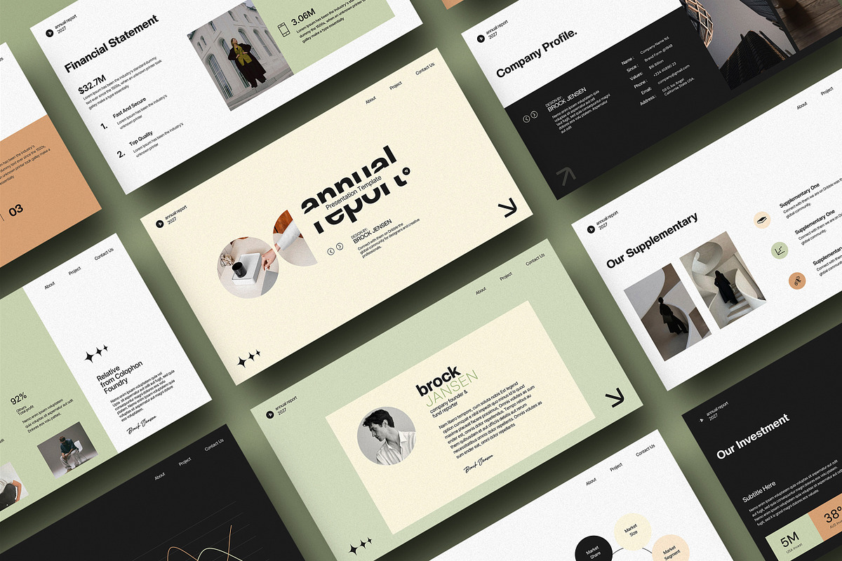 Annual Report Presentation Template, a Presentation Template by evgenystudio (Photo 8 of 9)