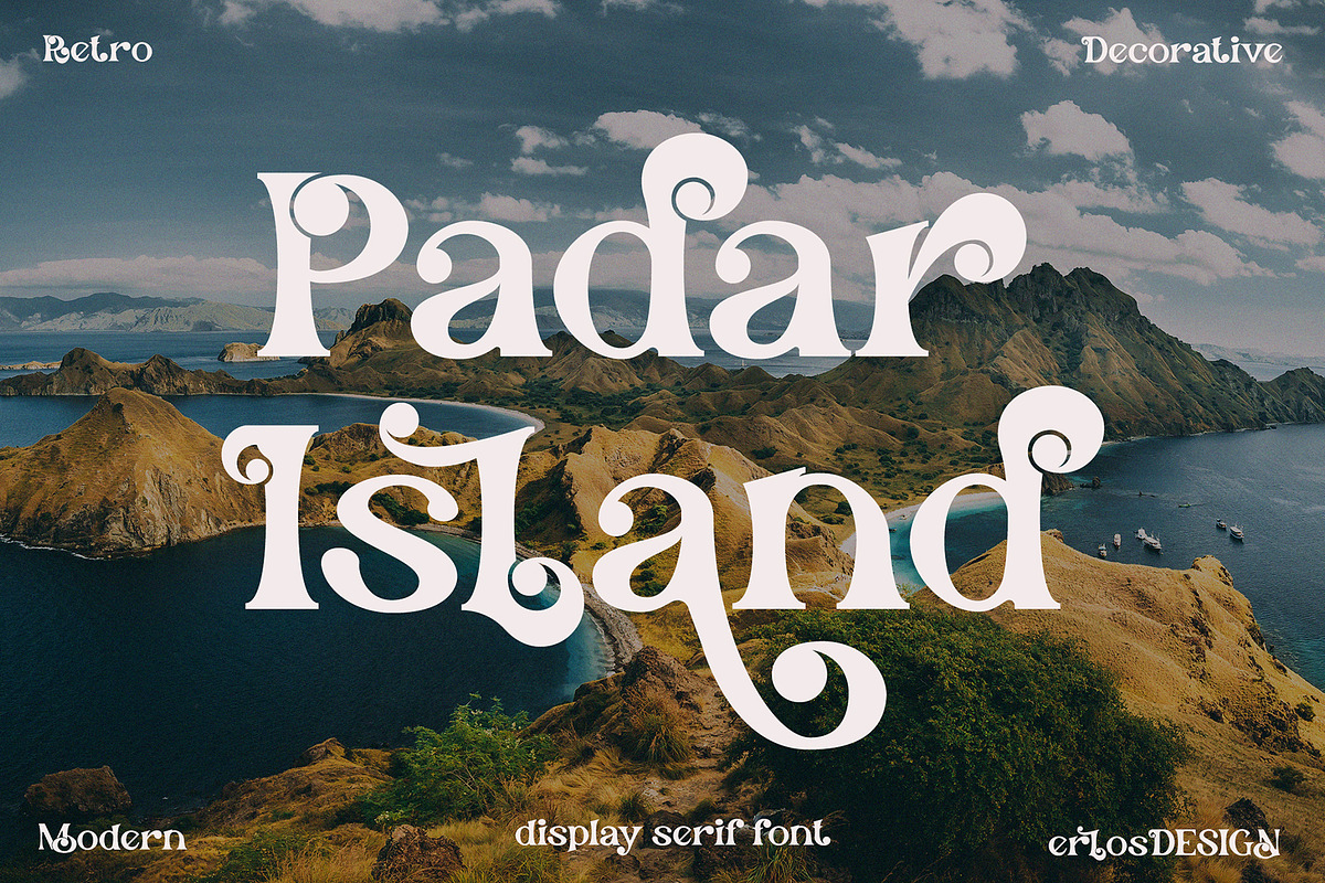 Padar Island - Display Serif Font, a Serif Font by erlosDESIGN (Photo 1 of 19)