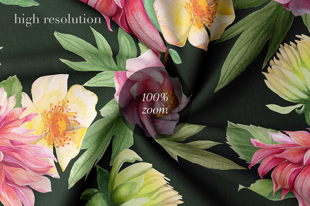 Summer flowers seamless pattern, a Pattern Graphic by Yana Dobrik (Photo 8 of 11)