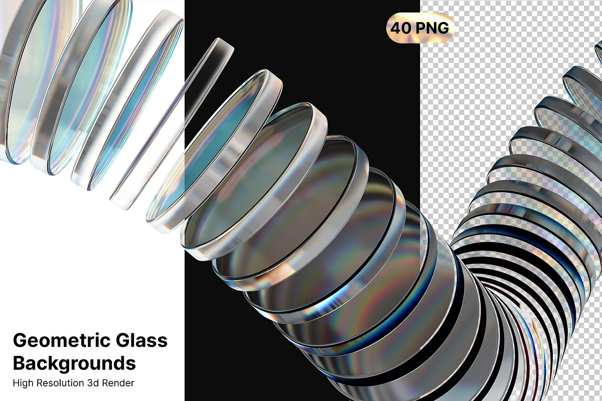 3D Geometric Glass Background Shapes, a Graphic by LarysaZabrotskaya (Photo 10 of 11)