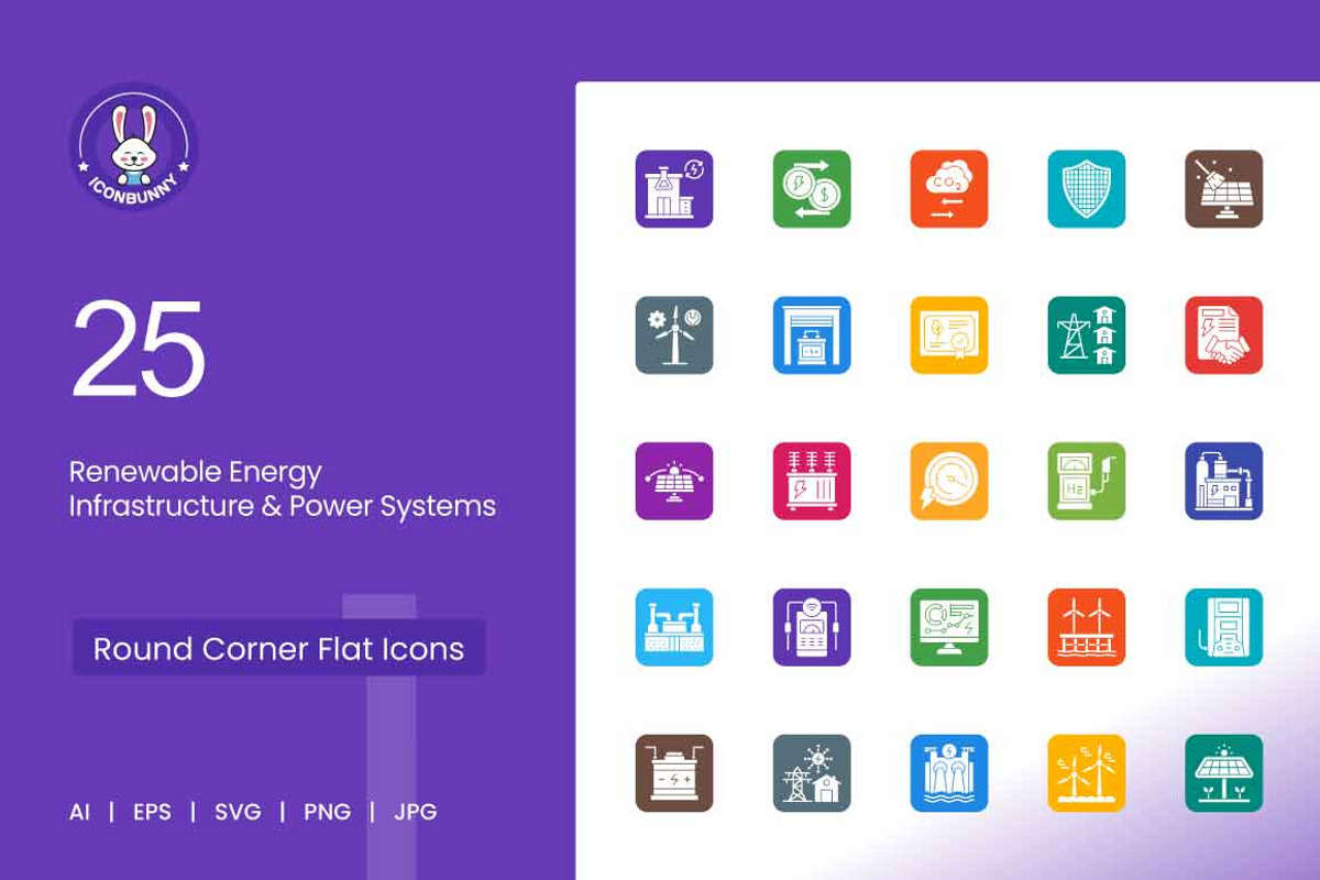 Renewable Energy Infrastructure icon, a Solid Icon by IconBunny (Photo 1 of 2)