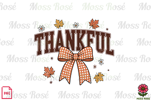 Thankful Fall Decor with Bow, a Graphic by Moss Rose