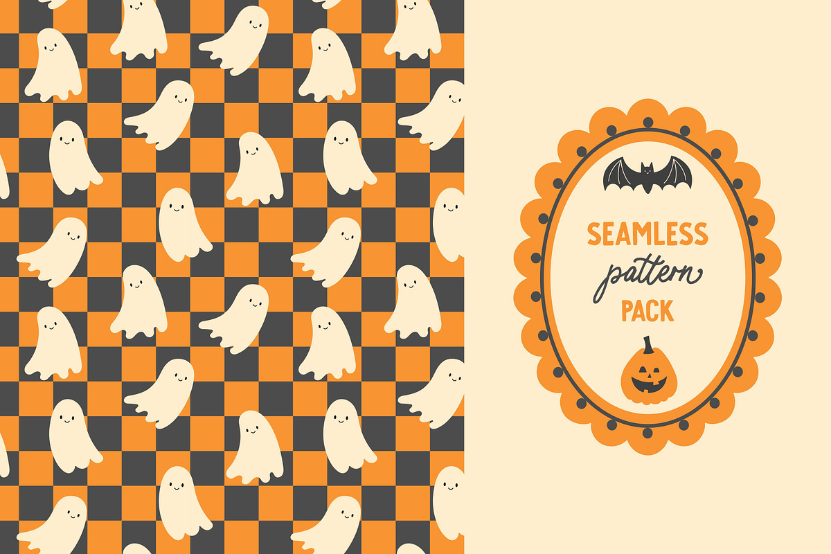 50 Halloween seamless patterns, a Pattern Graphic by EltaMaxArt (Photo 3 of 15)