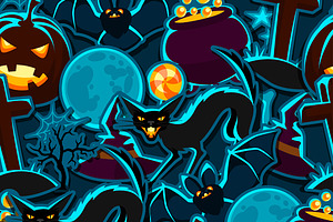 Happy Halloween Sticker Set.