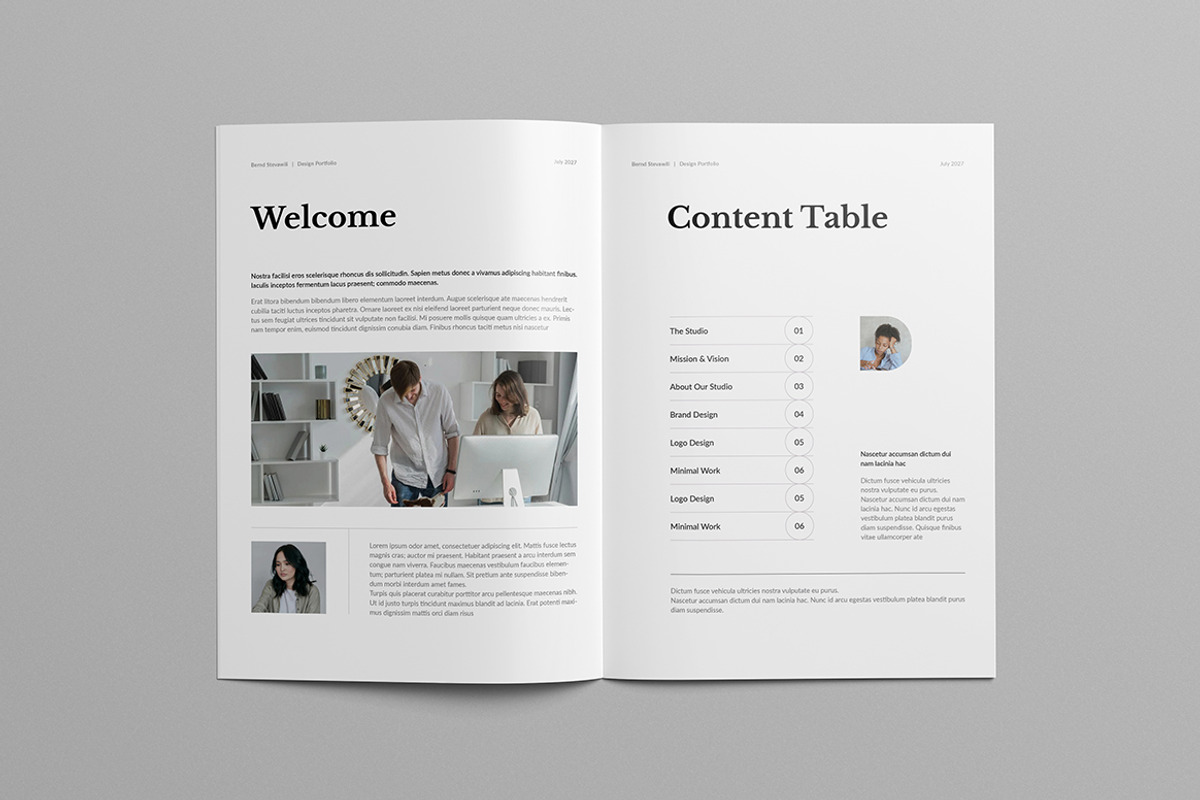 Design Portfolio Template | Indesign, a Brochure Template by HiveArts (Photo 2 of 11)