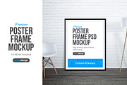 Minimal Interior Poster Frame Mockup, a Mockup by SimplDesign (Thumbnail 1 of 2)
