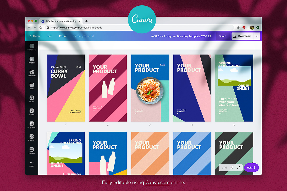 AVALON – Instagram Branding Template, a Social Media Template by LEROY Design (Photo 4 of 9)