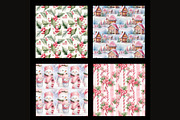 Pink Christmas Digital Paper, a Pattern Graphic by HoneyBunnyDigital (Thumbnail 2 of 4)