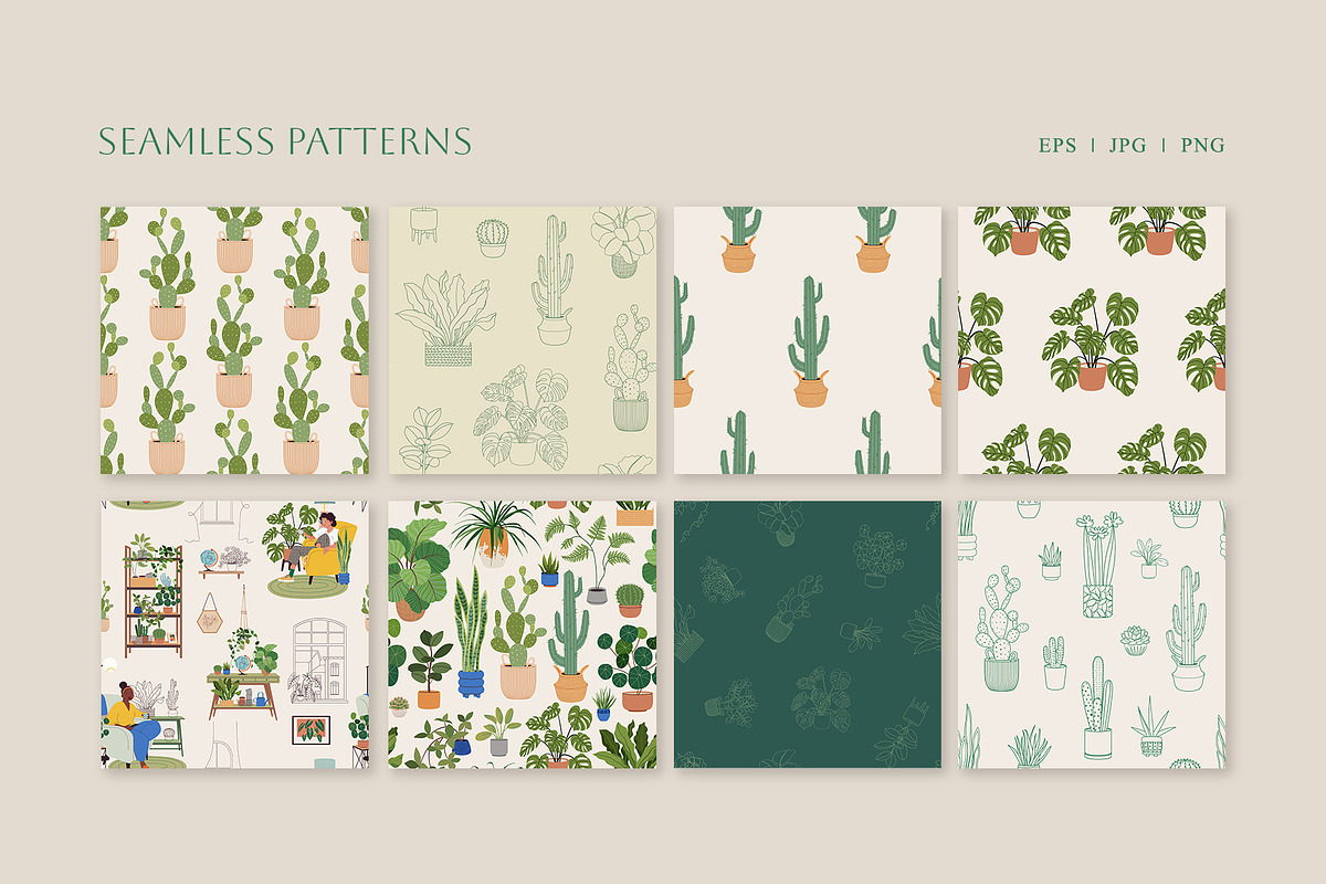 Home Plants | House Plants in Pots, a Decorative Illustration by Berentine.art (Photo 13 of 16)