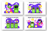10 Smart Recycling Bins Illustration, an Illustration by denayunebgt (Thumbnail 3 of 4)
