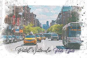Pastel Watercolor Photo Effects