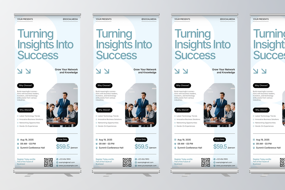 Business Conference Roll Up Banner, a Poster Template by Annora Studio (Photo 4 of 6)