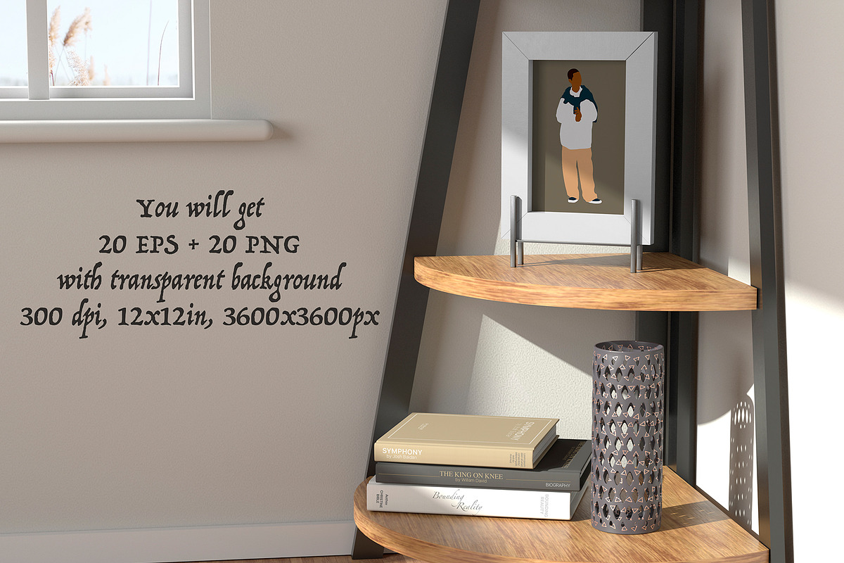 Black man clipart. Abstract people, a Person Illustration by ApetekMarket (Photo 3 of 7)