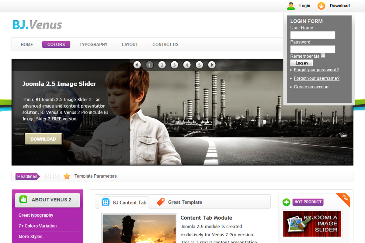 B Venus 2 - Light and Bright Joomla, a Websites & App Template by Digipieces (Photo 4 of 5)