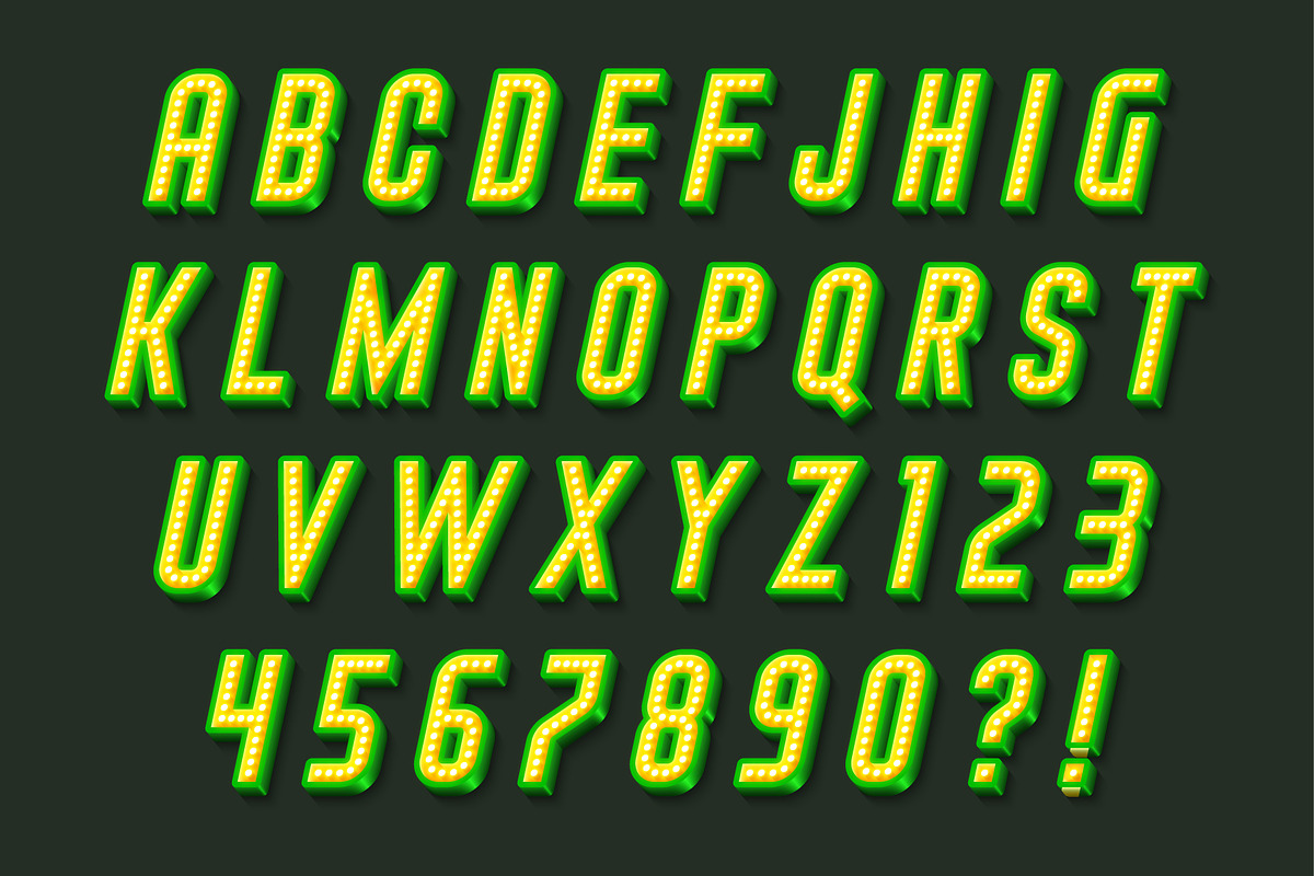 Bright lights show alphabet design, an Object Graphic by RevelStockart (Photo 5 of 6)