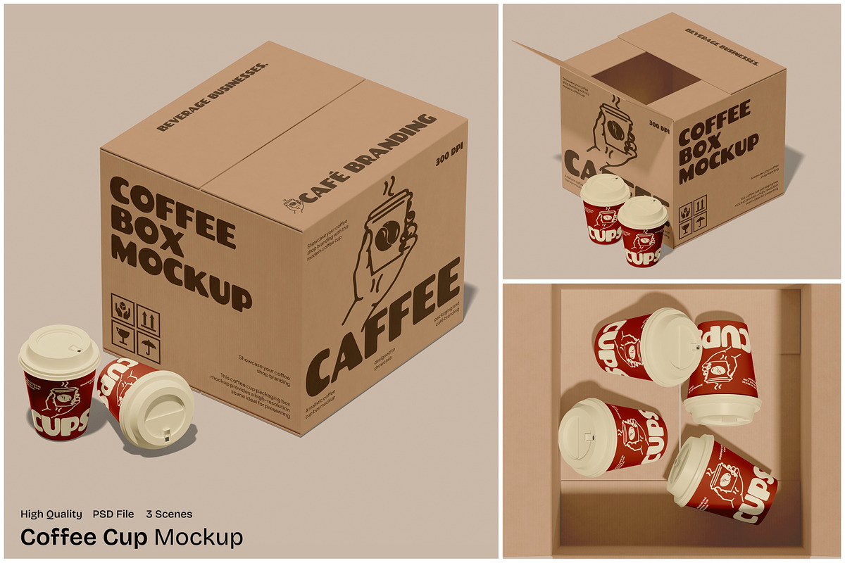 Coffee Cup Mockup, a Cups & Container Mockup by Unerispace (Photo 1 of 5)