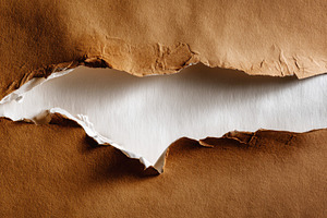 Torn brown paper, white sheet, a Photo by Beautiful things