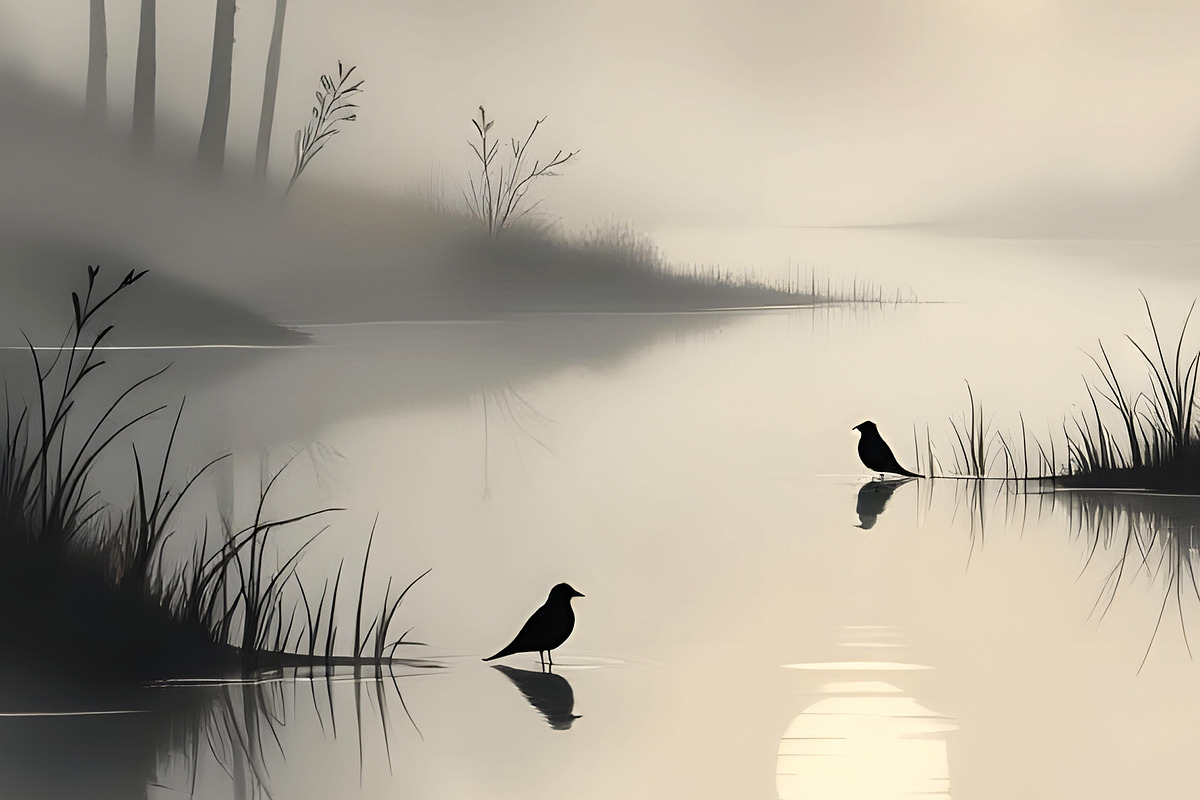 Peaceful Pond, a Decorative Illustration by Sharon Schwalbe (Photo 6 of 6)