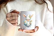 White Gnome Daisy watercolor Clipart, an Illustration by CreationArt (Thumbnail 3 of 9)