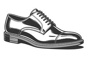 Classic Leather Dress Shoe Elegant, an Object Illustration by AlexArt