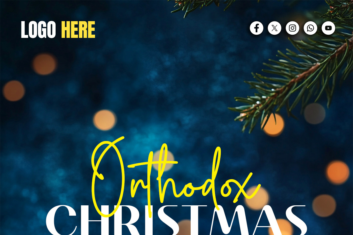 Orthodox Christmas Template Bundle, a Social Media Template by gstudiovect21 (Photo 6 of 7)
