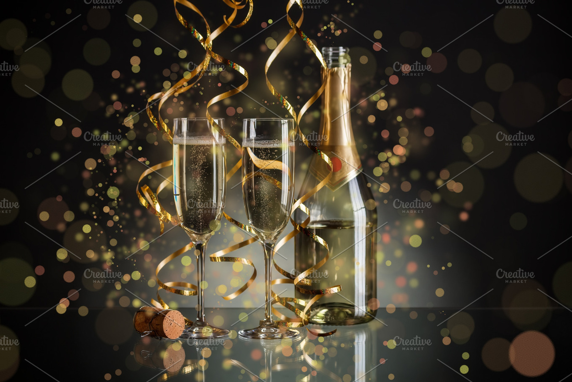 New Year Champagne Containing New Year And Eve