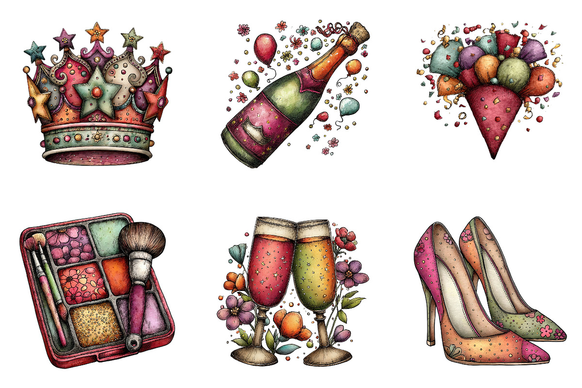 New Year Clipart, an Illustration by CreationArt (Photo 4 of 7)