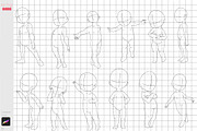 Procreate Children Poses Body Guides, a Brush Add-On by ArtPrintBabe (Thumbnail 2 of 5)
