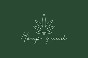 Cannabis logo illustration, a Branding & Logo Template by Dyn Studio