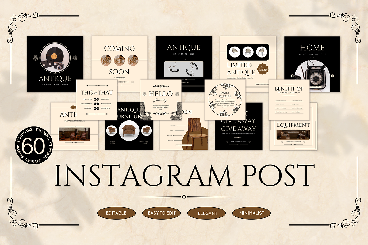 120 Antique Store Instagram Template, a Social Media Template by Branding Victory STD (Photo 5 of 9)
