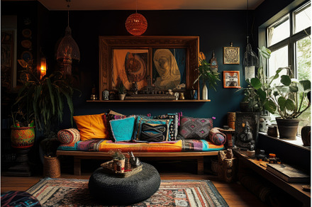 Artistic Home interior boho living, a Nature Photo by Ylivdesign
