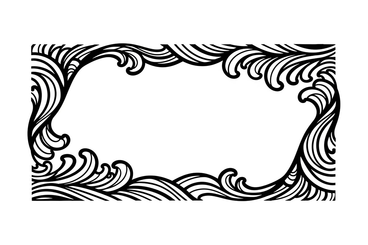 Vintage Wave Ornament Frame Bundle, an Illustration by Designer_Momina (Photo 34 of 51)
