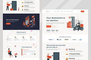 Courier Service Landing Page