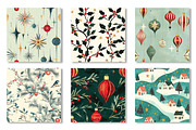 Vintage 1950s Christmas Patterns, a Texture Illustration by Daily.Designs (Thumbnail 4 of 4)