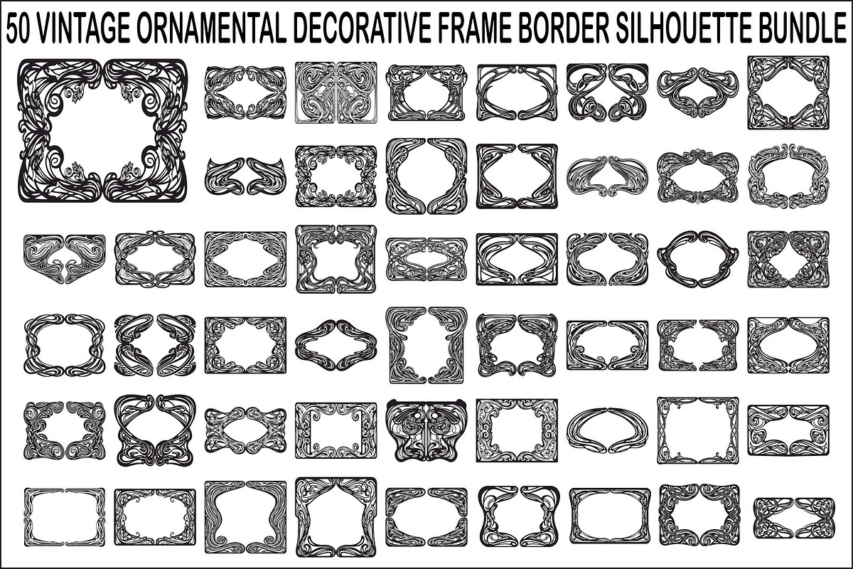 Vintage Ornamental Frame Bundle, an Illustration by hafijul (Photo 1 of 51)