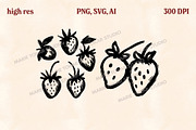 Whimsical Berry Fruit Bundle SVG PNG, a Food Illustration by Marie T (Thumbnail 22 of 36)