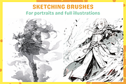 Procreate Anime Manga Sketching, a Brush Add-On by nikiartcorner (Thumbnail 4 of 7)