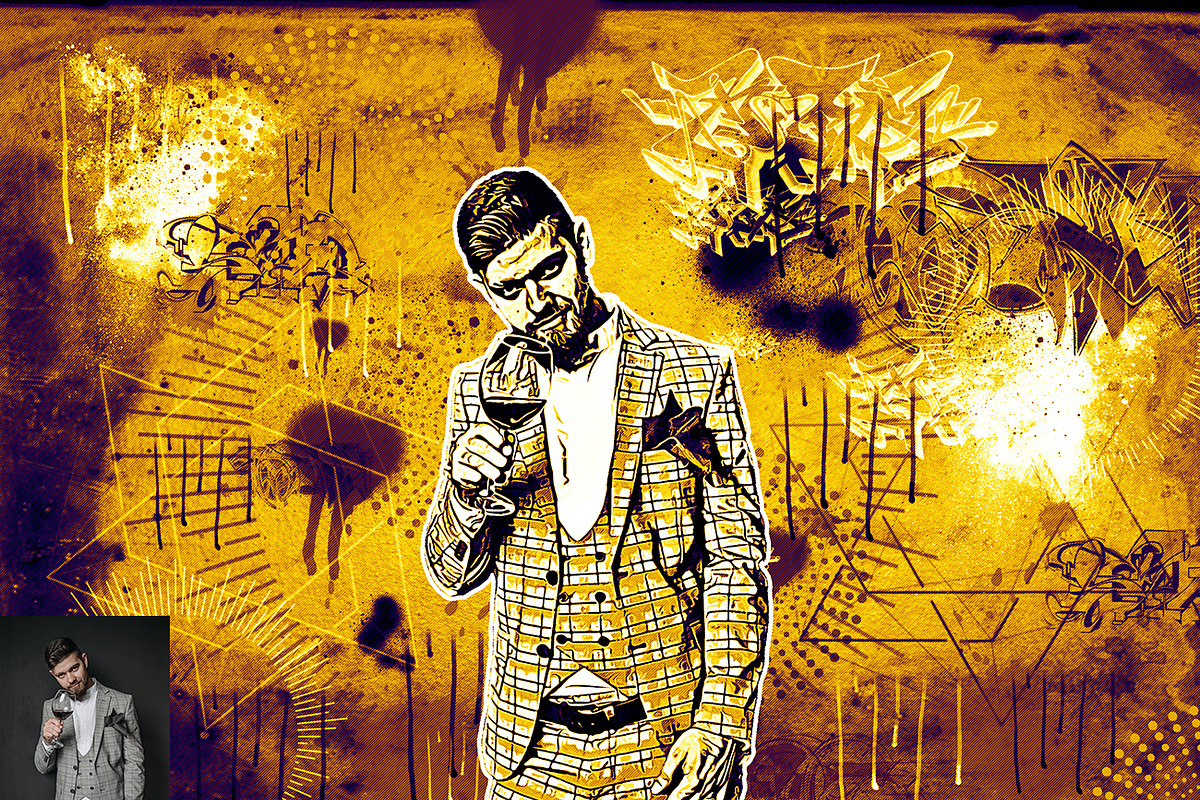 Vector Pop Art Photoshop Action, an Action Add-On by Studio Retouch (Photo 15 of 15)