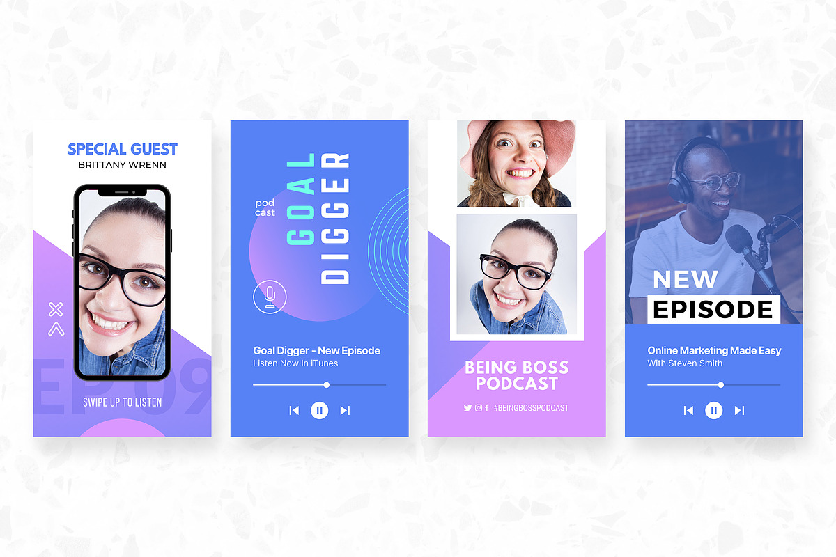 Podcast Instagram Stories Canva, a Social Media Template by Crevo Studio (Photo 8 of 10)