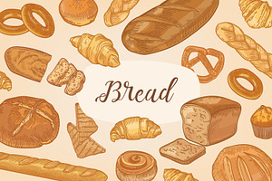 Bakery, hand drawn bundle, a Food Illustration by Good Studio
